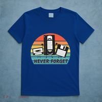 Never Forget Retro Vintage Cassette Tape Vhs Floppy Disc 80s Gift T-Shirt thumb 5