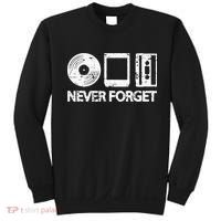 Never Forget Record 8 Track Cassette Tape Sweatshirt thumb 0