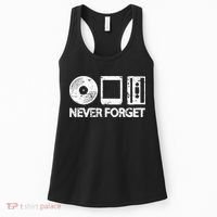 Never Forget Record 8 Track Cassette Tape Women's Tank Top thumb 0