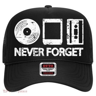 Never Forget Record 8 Track Cassette Tape Hat