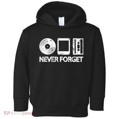 Never Forget Record 8 Track Cassette Tape Toddler Hoodie
