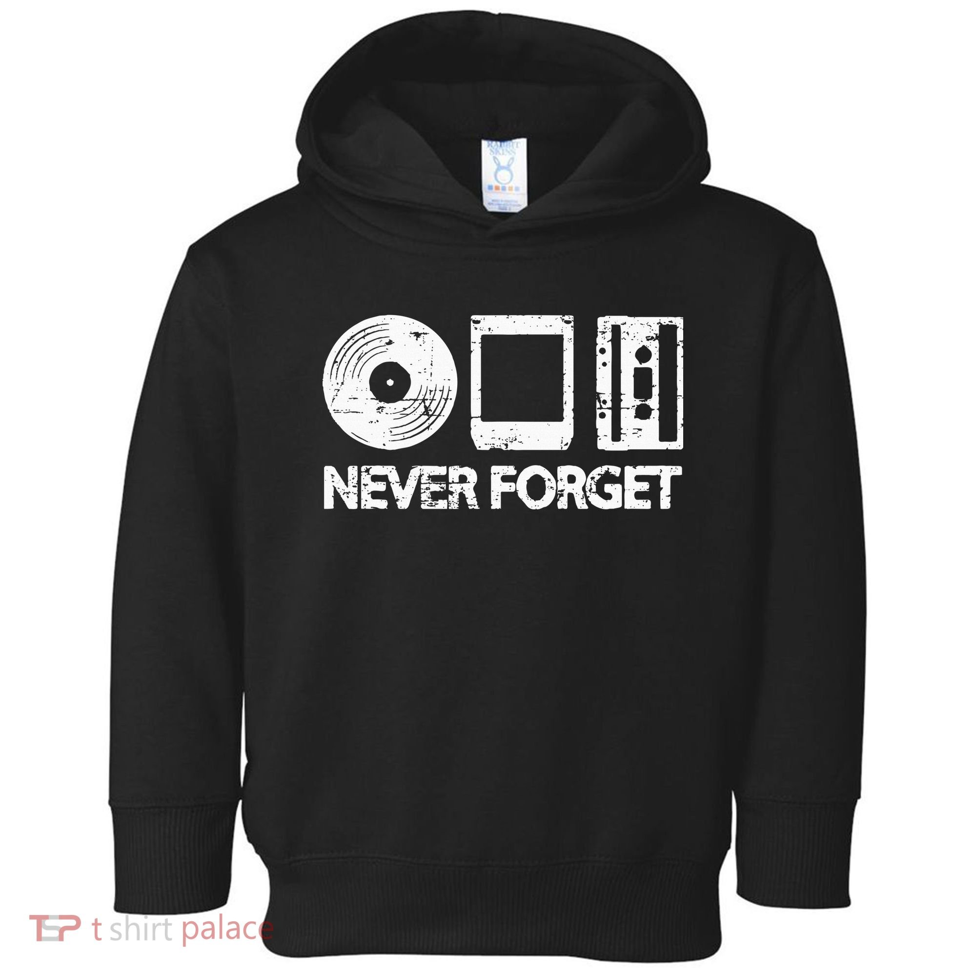 Never Forget Record 8 Track Cassette Tape Toddler Hoodie