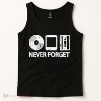 Never Forget Record 8 Track Cassette Tape Tank Top thumb 2