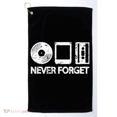 Never Forget Record 8 Track Cassette Tape Golf Towel