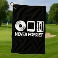 Never Forget Record 8 Track Cassette Tape Golf Towel thumb 1