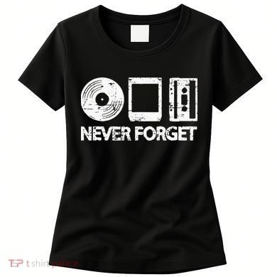 Never Forget Record 8 Track Cassette Tape Women's T-Shirt