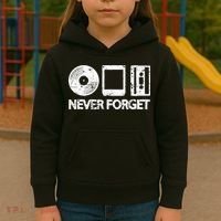 Never Forget Record 8 Track Cassette Tape Kids Hoodie thumb 3