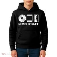Never Forget Record 8 Track Cassette Tape Kids Hoodie thumb 4