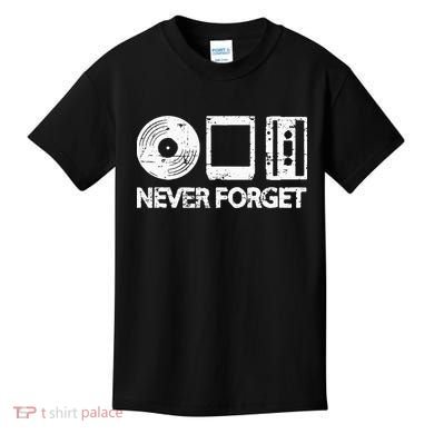 Never Forget Record 8 Track Cassette Tape Kids T-Shirt