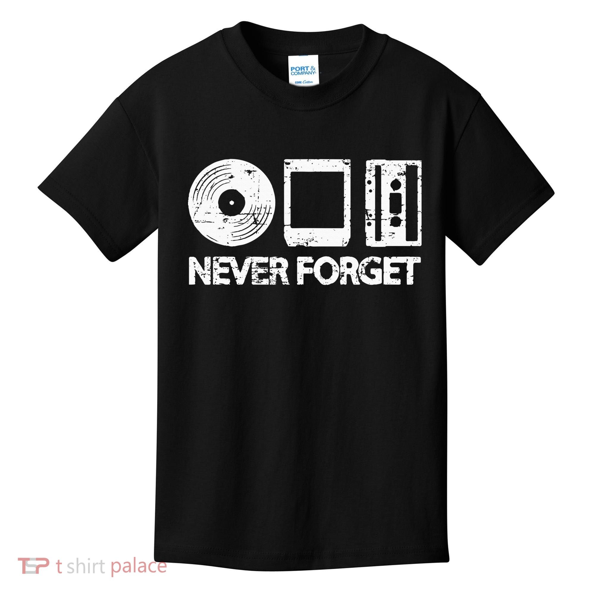 Never Forget Record 8 Track Cassette Tape Kids T-Shirt