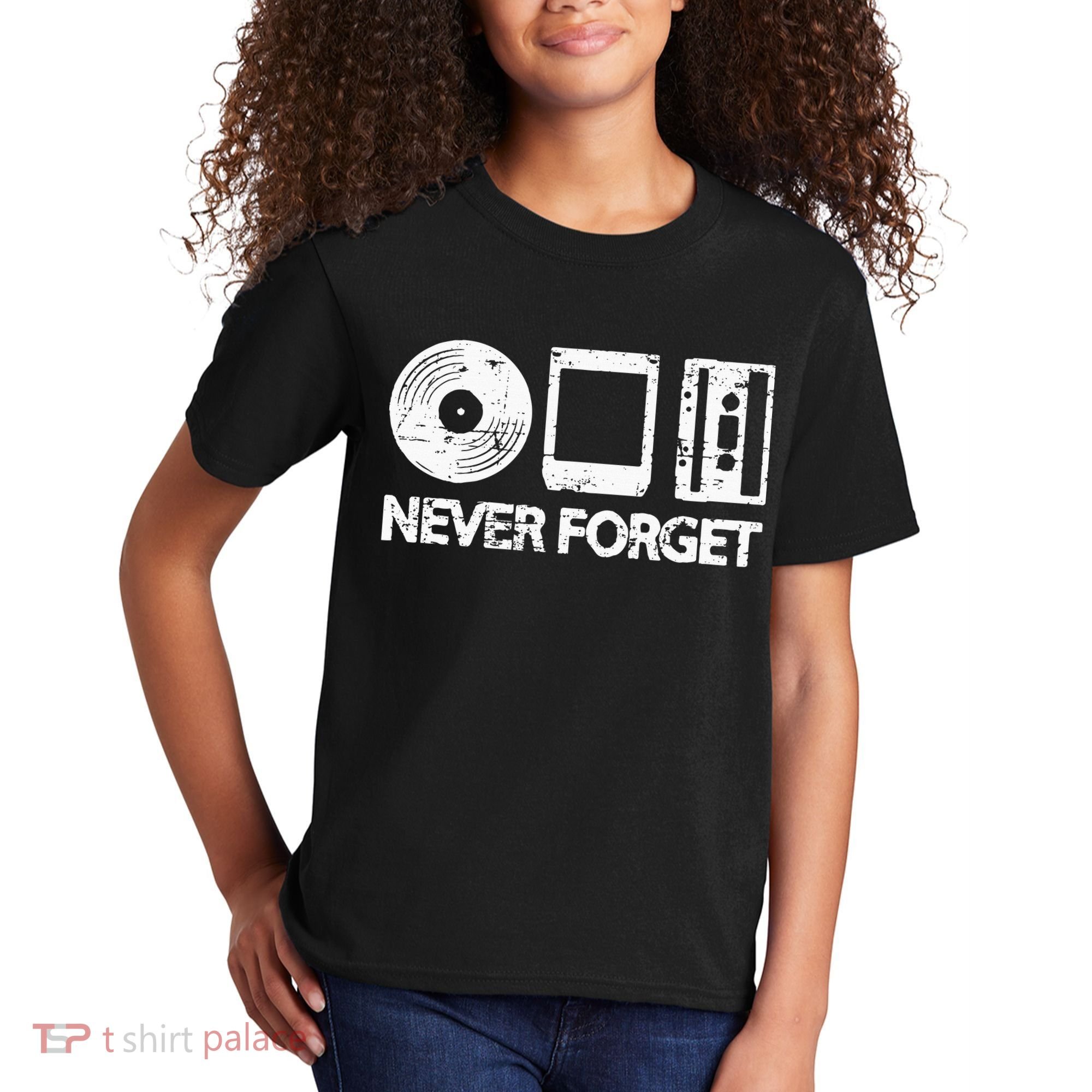 Never Forget Record 8 Track Cassette Tape Kids T-Shirt