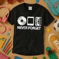 Never Forget Record 8 Track Cassette Tape Kids T-Shirt thumb 3