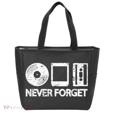 Never Forget Record 8 Track Cassette Tape Tote Bag