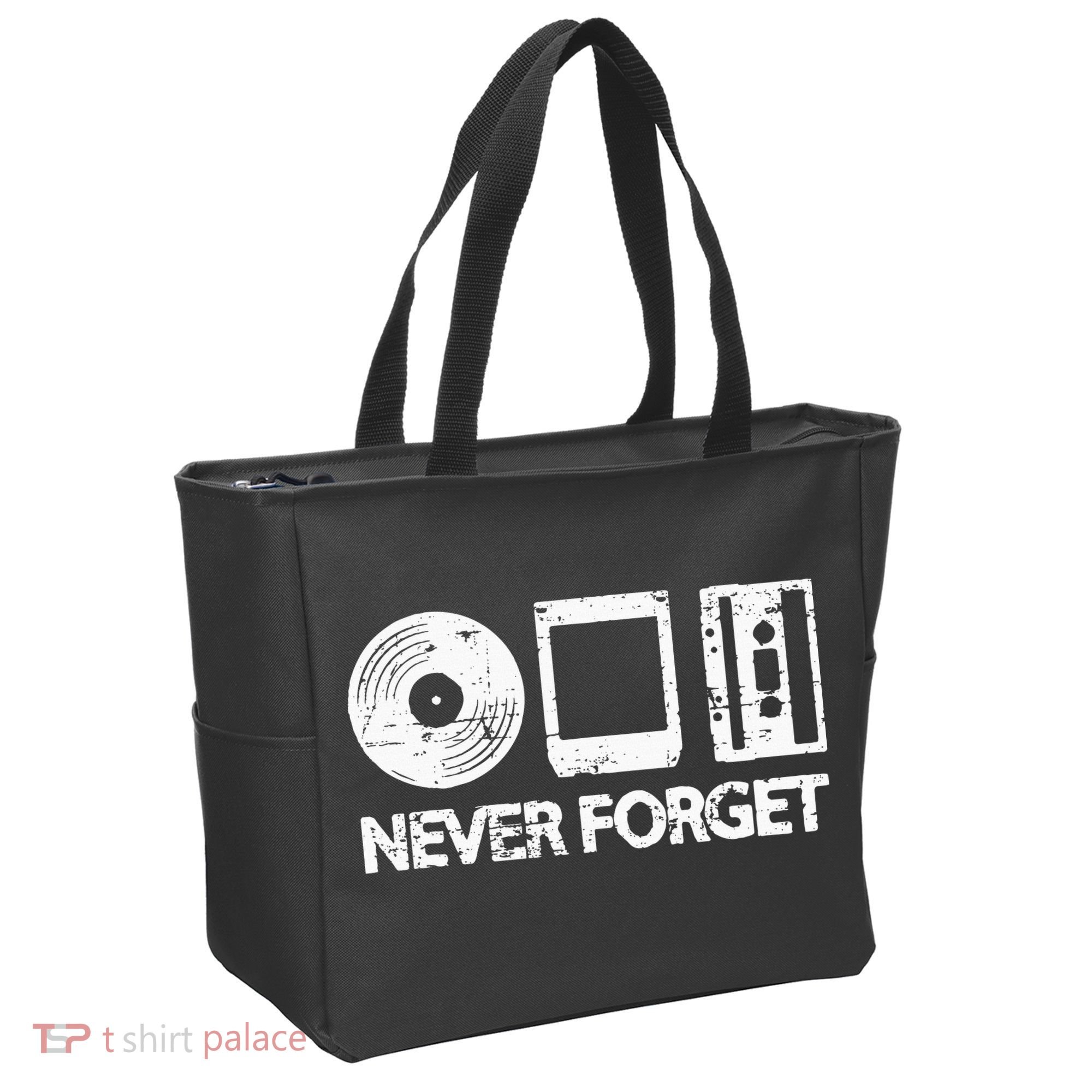 Never Forget Record 8 Track Cassette Tape Tote Bag
