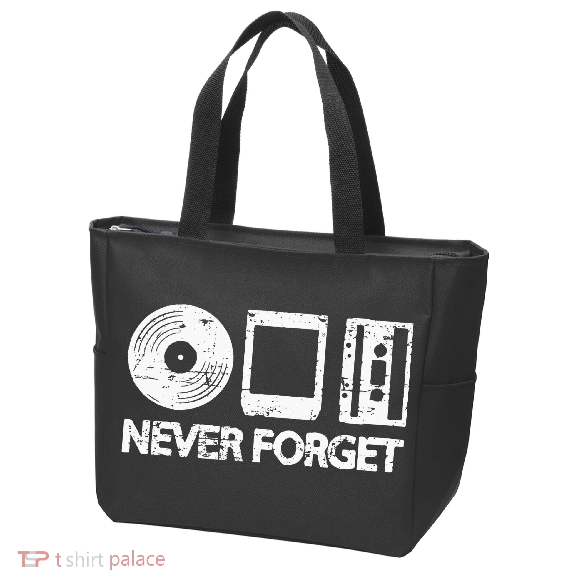 Never Forget Record 8 Track Cassette Tape Tote Bag
