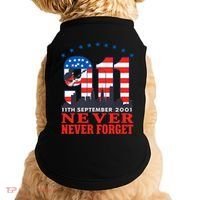 Never Forget September 11 2001 Memorial Day American Flag Doggie Tank thumb 0