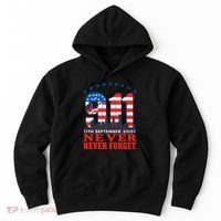 Never Forget September 11 2001 Memorial Day American Flag Hoodie thumb 0
