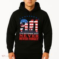 Never Forget September 11 2001 Memorial Day American Flag Hoodie thumb 2