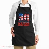 Never Forget September 11 2001 Memorial Day American Flag Apron thumb 2