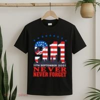 Never Forget September 11 2001 Memorial Day American Flag T-Shirt thumb 2
