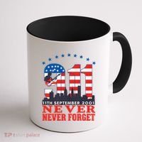 Never Forget September 11 2001 Memorial Day American Flag Coffee Mug thumb 1