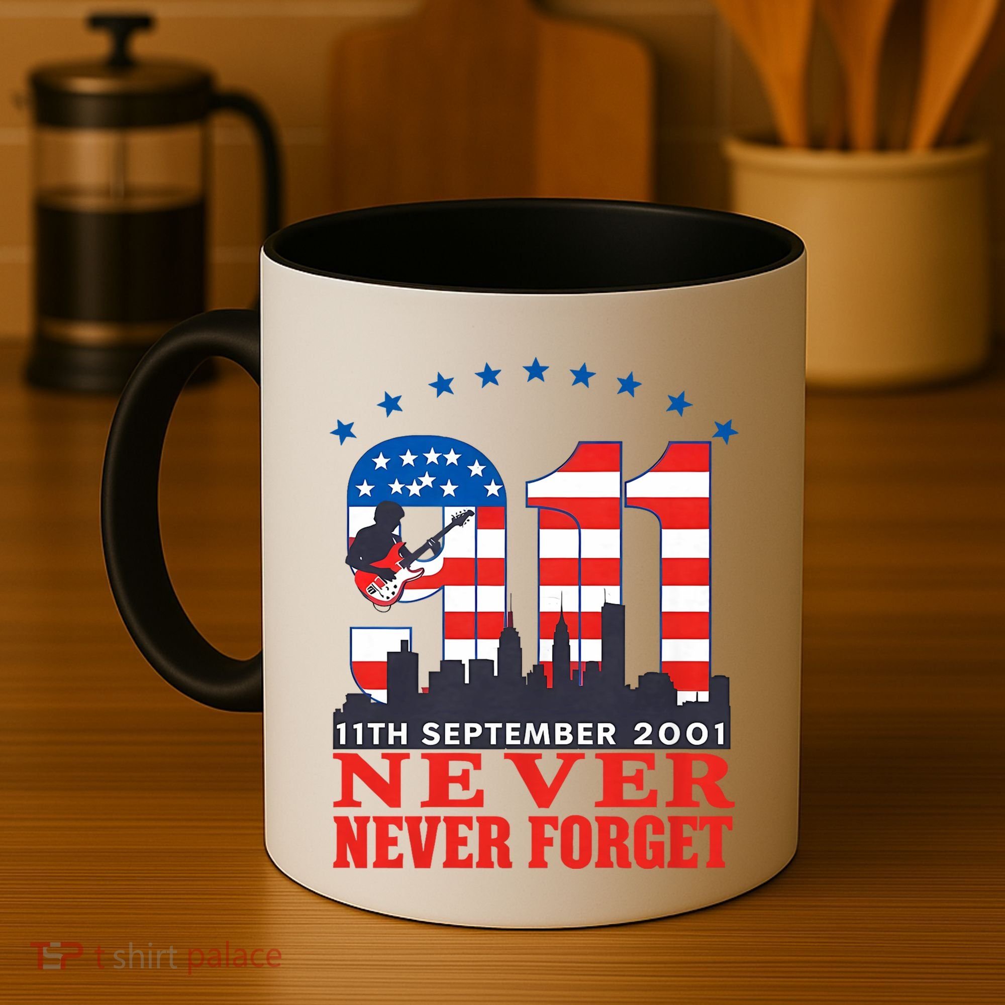 Never Forget September 11 2001 Memorial Day American Flag Coffee Mug