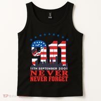 Never Forget September 11 2001 Memorial Day American Flag Tank Top thumb 2
