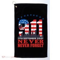 Never Forget September 11 2001 Memorial Day American Flag Golf Towel thumb 0