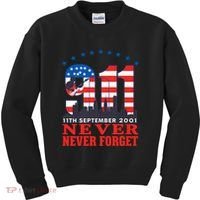 Never Forget September 11 2001 Memorial Day American Flag Kids Sweatshirt thumb 0