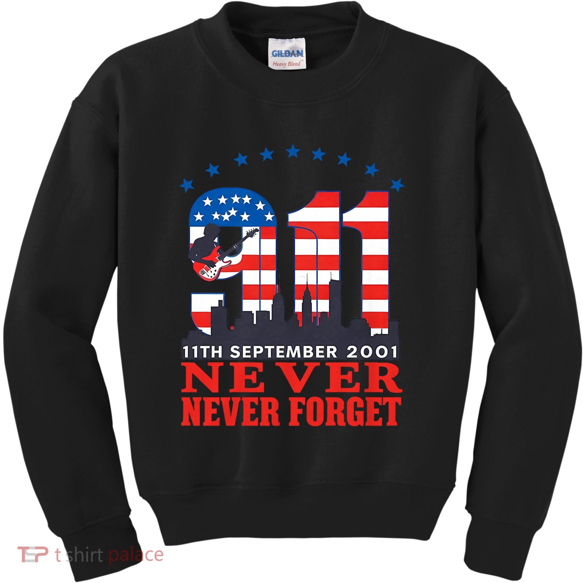 Never Forget September 11 2001 Memorial Day American Flag Kids Sweatshirt