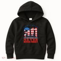 Never Forget September 11 2001 Memorial Day American Flag Kids Hoodie thumb 0