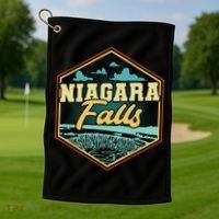 Niagara Falls Souvenir Cool Gift Matching Last Minute Gift Golf Towel thumb 1
