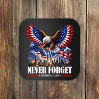 Never Forget September 11 2001 9/11 American Bald Eagle Coaster thumb 0