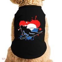 Netherlands Flag Skier Dutch Alpine Skiing Doggie Tank thumb 0