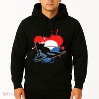Netherlands Flag Skier Dutch Alpine Skiing Hoodie thumb 2
