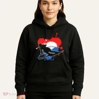 Netherlands Flag Skier Dutch Alpine Skiing Hoodie thumb 5