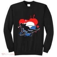 Netherlands Flag Skier Dutch Alpine Skiing Sweatshirt thumb 0