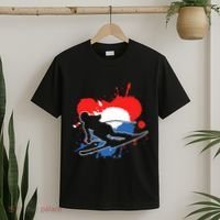 Netherlands Flag Skier Dutch Alpine Skiing T-Shirt thumb 2
