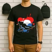 Netherlands Flag Skier Dutch Alpine Skiing T-Shirt thumb 6