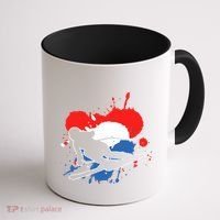 Netherlands Flag Skier Dutch Alpine Skiing Coffee Mug thumb 1