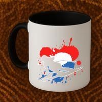 Netherlands Flag Skier Dutch Alpine Skiing Coffee Mug thumb 2