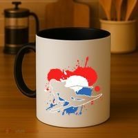 Netherlands Flag Skier Dutch Alpine Skiing Coffee Mug thumb 4