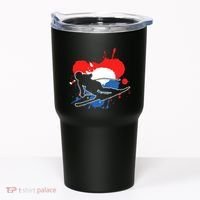 Netherlands Flag Skier Dutch Alpine Skiing Tumbler thumb 0