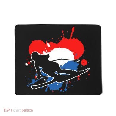 Netherlands Flag Skier Dutch Alpine Skiing Mousepad