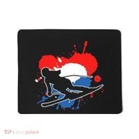 Netherlands Flag Skier Dutch Alpine Skiing Mousepad thumb 0