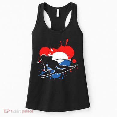 Netherlands Flag Skier Dutch Alpine Skiing Women's Tank Top