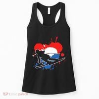 Netherlands Flag Skier Dutch Alpine Skiing Women's Tank Top thumb 0