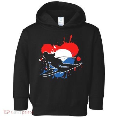 Netherlands Flag Skier Dutch Alpine Skiing Toddler Hoodie