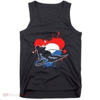 Netherlands Flag Skier Dutch Alpine Skiing Tank Top thumb 0