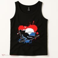 Netherlands Flag Skier Dutch Alpine Skiing Tank Top thumb 2